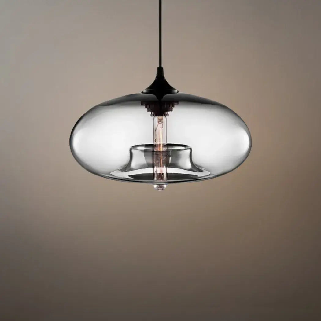 Morandia Modern Glass Pendant Light – Bread-Shaped Kitchen Island Lamp, 5 Colors